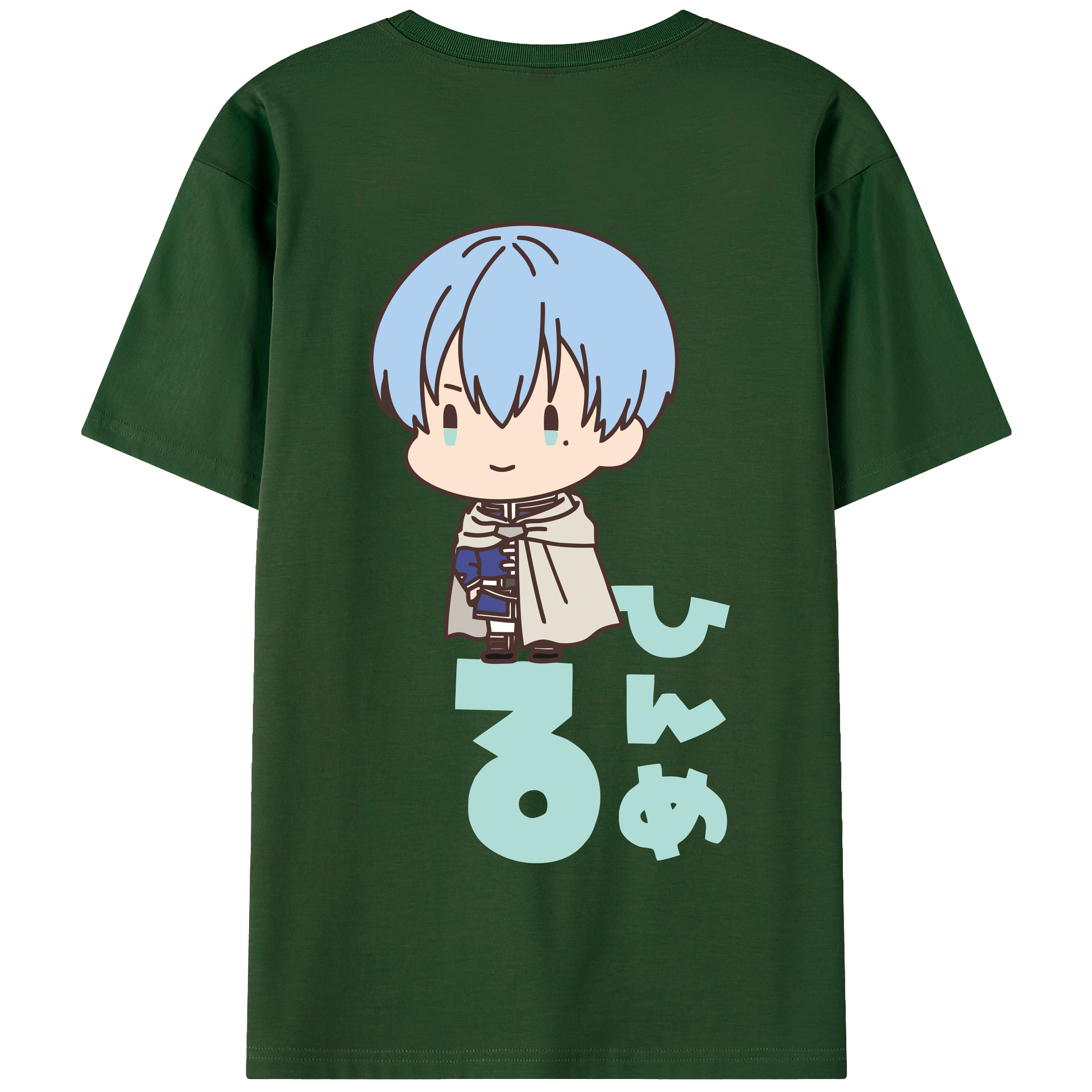 （画像用） 葬送のフリーレン Frieren 綿100％半袖Tシャツ（背面プリント）
